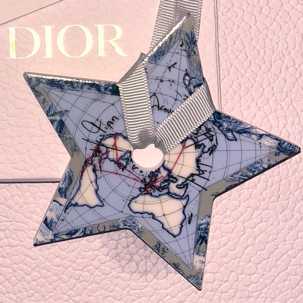 Christian Dior “Around the World” Authentic Ceramic Star Ornamentent with box.